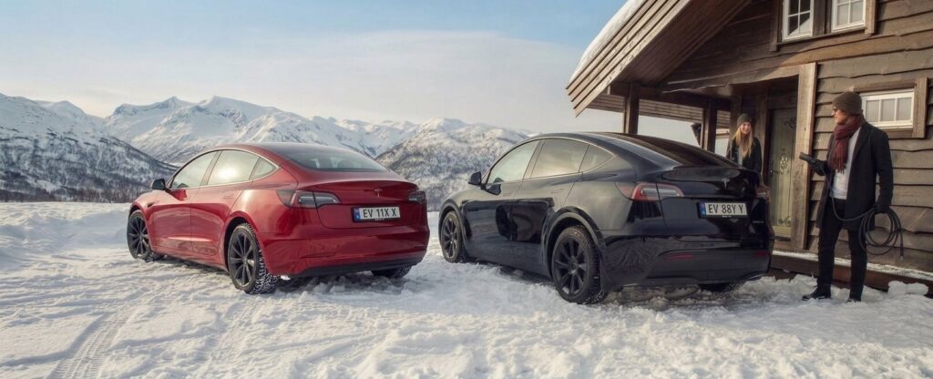 AC nabíjení Tesly Model 3 a Model Y pomocí Tesla Wall Connector